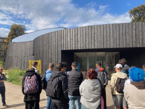 Visite de chantier du planétarium Strasbourg © caue-alsace